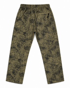Olive Marble Print Drawstring Track Pants