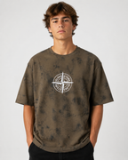 Premium Olive Acid Wash Oversized T-Shirt